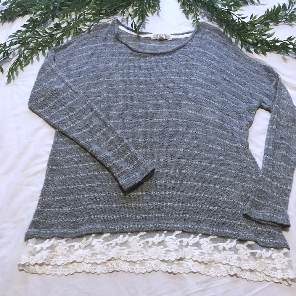 PINK ROSE KNIT SWEATER